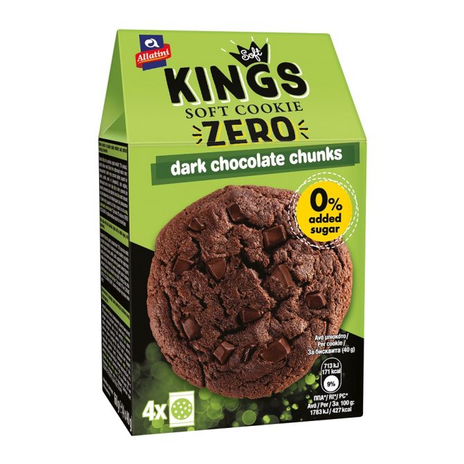 kings zero Al Kings Dark Chocolate Chunks Zero Sugar Added 160g - Image 1