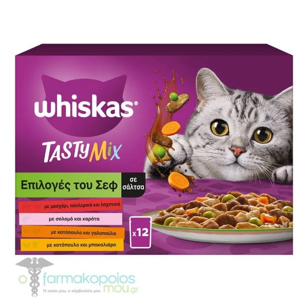 whiskas chef selection Whiskas Tasty MIx Chef Selection in Sauce 12x 85 g - Image 1